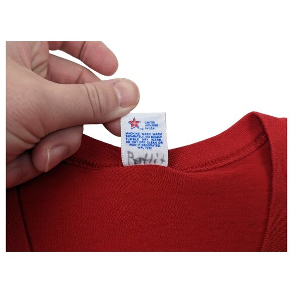 Vintage 80s 90s Single Stitch Jerzees Russell Made In USA Womens Red L‎ Horse - Picture 7 of 12